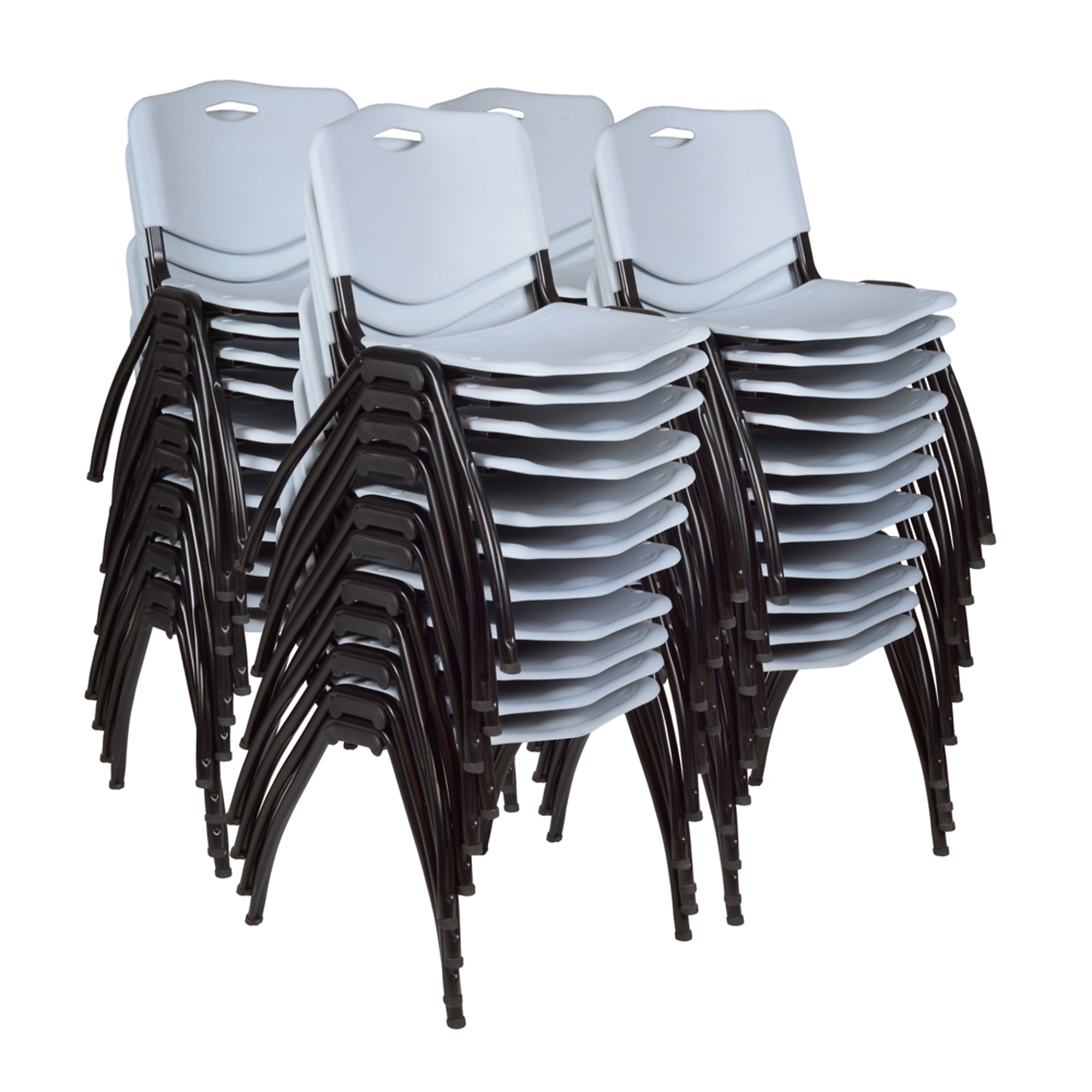 Regency Furniture, Lightweight Stackable Sturdy Breakroom Chair Grey, Included (qty.) 40 Model# 4700GY40PK